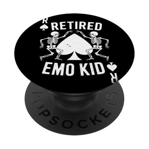 Skeletons Dancing - Emo Kid im Ruhestand PopSockets Klebender PopGrip von Retired Emo Kid Clothing and Designs