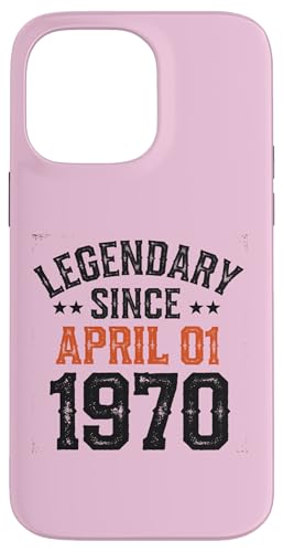 Legendär seit dem 01. April 1970, toller Geburtstag, lustiger Retro-Look Hülle für iPhone 14 Pro Max von Retro April 1970 Birthday Shirt for Men & Women