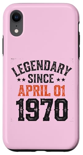 Legendär seit dem 01. April 1970, toller Geburtstag, lustiger Retro-Look Hülle für iPhone XR von Retro April 1970 Birthday Shirt for Men & Women