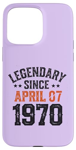 Legendär seit dem 07. April 1970, toller Geburtstag, lustiger Retro-Look Hülle für iPhone 15 Pro Max von Retro April 1970 Birthday Shirt for Men & Women