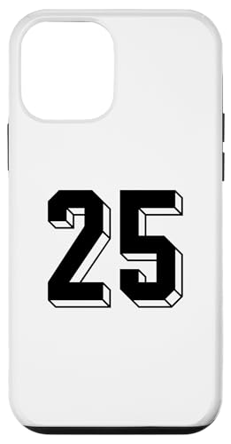 Hülle für iPhone 12 mini Nummer 25 Rückseite – Retro 80er 90er Jahre Team Trikot nummeriert von Retro Back Numbers Soccer Birthday Apparel Gifts