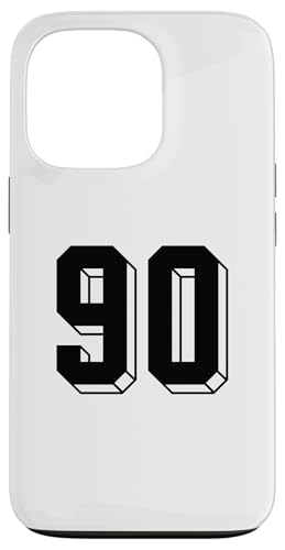 Hülle für iPhone 13 Pro Nummer 90 Rückseite – Retro 80er 90er Jahre Team Trikot nummeriert von Retro Back Numbers Soccer Birthday Apparel Gifts