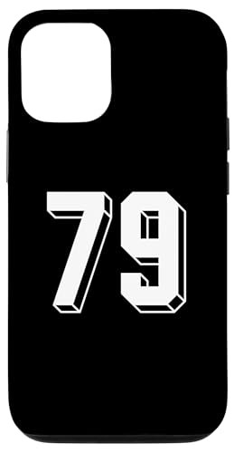 Hülle für iPhone 14 Nummer 79 Rückseite – Retro 80er 90er Jahre Team Trikot nummeriert von Retro Back Numbers Soccer Birthday Apparel Gifts