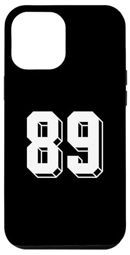 Hülle für iPhone 15 Plus Nummer 89 Rückseite – Retro 80er 90er Jahre Team Trikot nummeriert von Retro Back Numbers Soccer Birthday Apparel Gifts