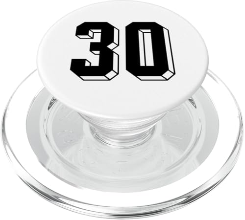 Nummer 30 Rückseite – Retro 80er 90er Jahre Team Trikot nummeriert PopSockets PopGrip für MagSafe von Retro Back Numbers Soccer Birthday Apparel Gifts