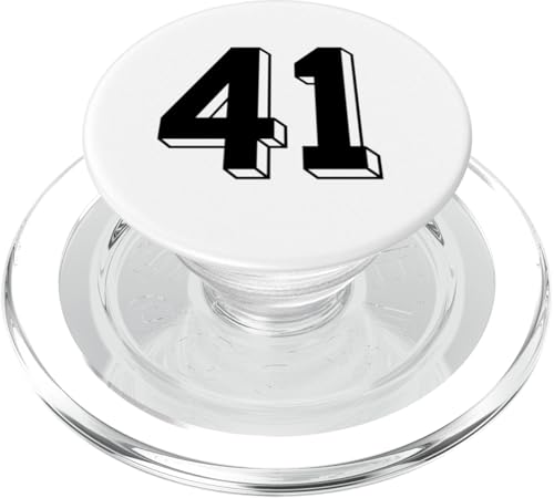 Nummer 41 Rückseite – Retro 80er 90er Jahre Team Trikot nummeriert PopSockets PopGrip für MagSafe von Retro Back Numbers Soccer Birthday Apparel Gifts