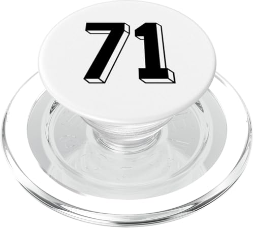 Nummer 71 Rückseite – Retro 80er 90er Jahre Team Trikot nummeriert PopSockets PopGrip für MagSafe von Retro Back Numbers Soccer Birthday Apparel Gifts