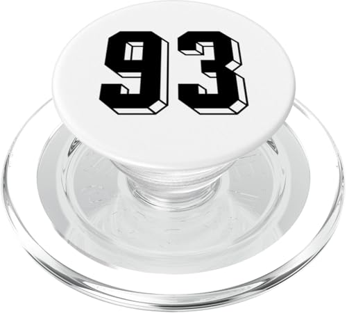 Nummer 93 Rückseite – Retro 80er 90er Jahre Team Trikot nummeriert PopSockets PopGrip für MagSafe von Retro Back Numbers Soccer Birthday Apparel Gifts