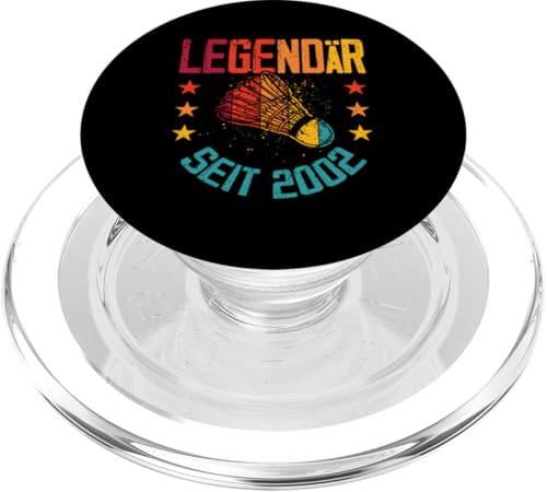 Legendär Seit Jahrgang 2002 Cooles Badminton 23. Geburtstag PopSockets PopGrip für MagSafe von Retro Badminton Federball Geburtstag Geschenkideen