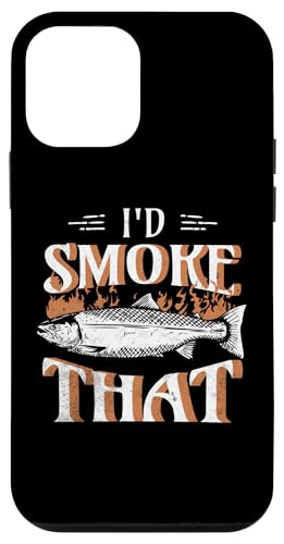 Hülle für iPhone 12 mini I'd Smoke That Funny BBQ Fish Retro Grillen Dad Fishing von Retro Barbecue Meat and Fishing Design for Dad