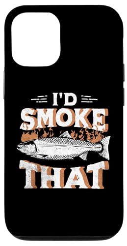 Hülle für iPhone 13 I'd Smoke That Funny BBQ Fish Retro Grillen Dad Fishing von Retro Barbecue Meat and Fishing Design for Dad