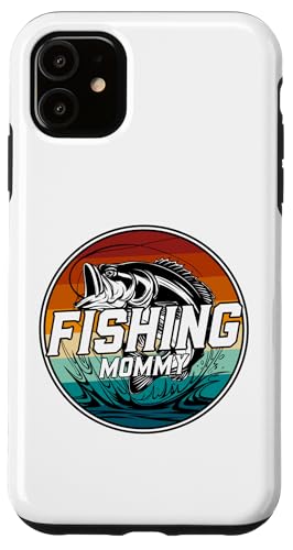 Hülle für iPhone 11 Fishing Mommy, Liebhaber des Bassfischens, im Retro-Look von Retro Bass Fishing Family