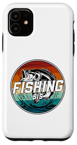 Hülle für iPhone 11 Fishing Sis Angelliebhaber im Retro-Look von Retro Bass Fishing Family