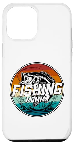 Hülle für iPhone 12 Pro Max Fishing Momma, Liebhaber des Bassfischens, im Retro-Look von Retro Bass Fishing Family