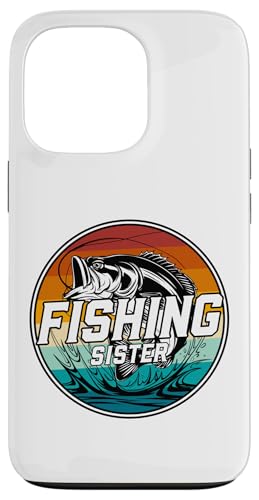 Hülle für iPhone 13 Pro Fishing Sister Liebhaber des Bassfischens im Retro-Look von Retro Bass Fishing Family