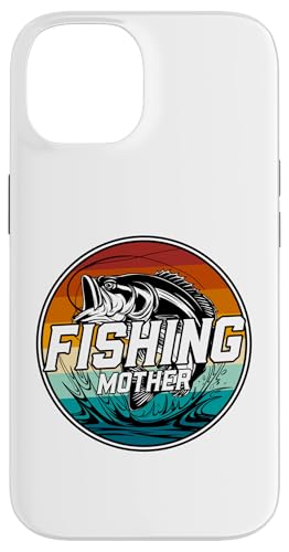 Hülle für iPhone 14 Fishing Mother, Retro-Bassfischerin von Retro Bass Fishing Family