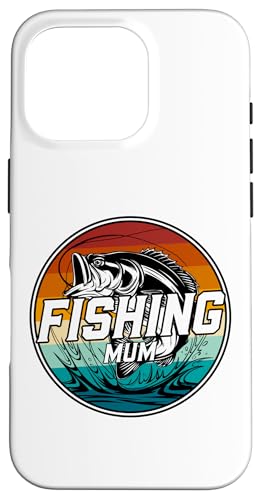 Hülle für iPhone 16 Pro Fishing Mum Liebhaber des Bassfischens im Retro-Look von Retro Bass Fishing Family