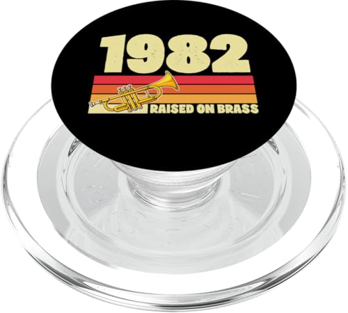 Auf Messing seit 1982 Trompeten-Themen-Geburtstagsparty PopSockets PopGrip für MagSafe von Retro Birthday Party Supplies for Trumpet Players