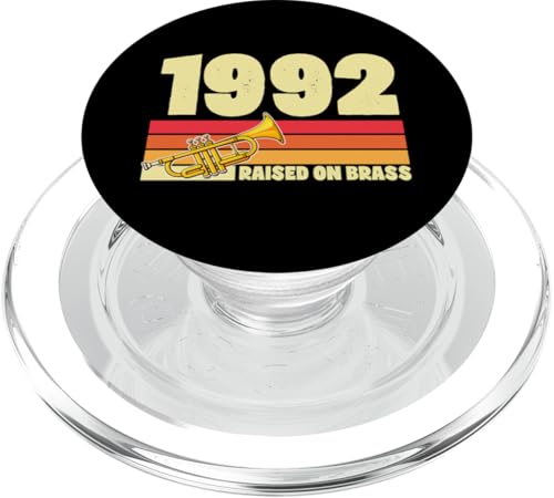 Auf Messing seit 1992 Trompeten-Themen-Geburtstagsparty PopSockets PopGrip für MagSafe von Retro Birthday Party Supplies for Trumpet Players