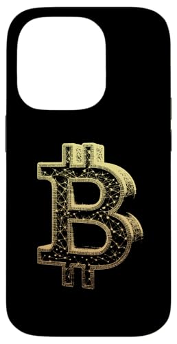 Hülle für iPhone 14 Pro Bitcoin-3D-Wireframe - BTC Crypto Believer im Vintage-Stil von Retro Bitcoin Apparel Gifts