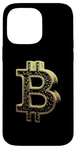 Hülle für iPhone 14 Pro Max Bitcoin-3D-Wireframe - BTC Crypto Believer im Vintage-Stil von Retro Bitcoin Apparel Gifts