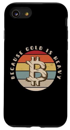 Hülle für iPhone SE (2020) / 7 / 8 Weil Gold schwer ist - Vintage Bitcoin Crypto Believer von Retro Bitcoin Apparel Gifts