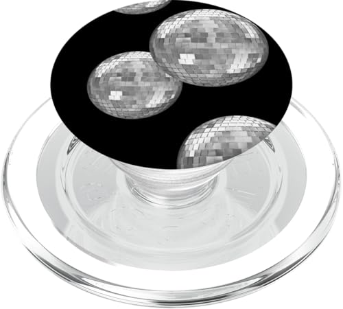 Ästhetische 70er 80er Jahre Retro Lucky Discokugel Y2K PopSockets PopGrip für MagSafe von Retro Black And White Disco Ball