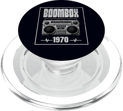 Boombox CD-Player Kassette Audio AM FM Radio 1970 Geburtstag PopSockets PopGrip für MagSafe von Retro Boombox 70s 80s Music DJ Cassette Lover Gift