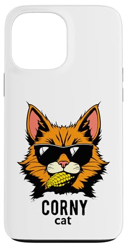 Hülle für iPhone 13 Pro Max Corny Cat - Lustige Katze frisst Mais Katzenliebhaber von Retro Cat Apparel Gifts