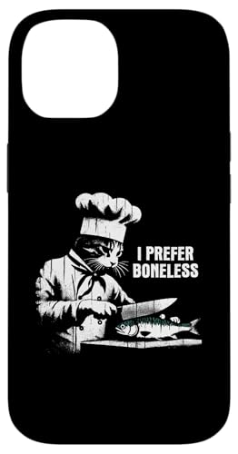 Hülle für iPhone 14 I Prefer Boneless - Lustiger Grafikchef Katzenliebhaber von Retro Cat Apparel Gifts