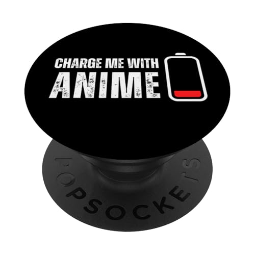 Charge Me With Anime - Lustiger Anime-Liebhaber PopSockets Klebender PopGrip von Retro Charge Me With Apparel Gifts