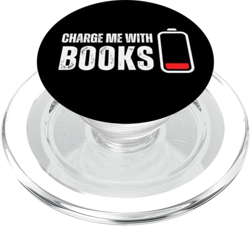 Charge Me With Books - Lustiger Buchleseliebhaber PopSockets PopGrip für MagSafe von Retro Charge Me With Apparel Gifts