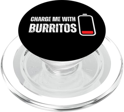 Charge Me With Burritos - Lustiger Burrito-Liebhaber PopSockets PopGrip für MagSafe von Retro Charge Me With Apparel Gifts