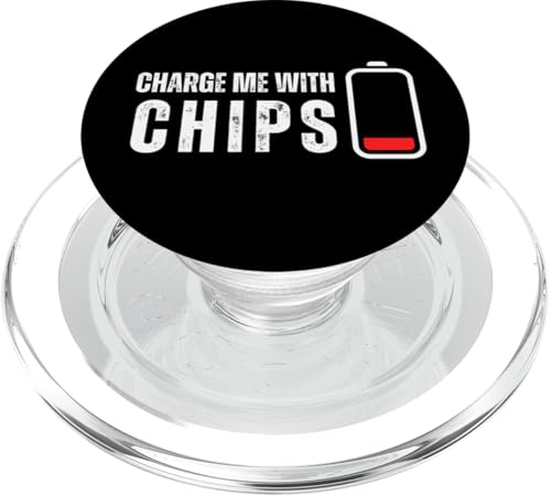 Charge Me With Chips - Lustige Snacks Chips Liebhaber PopSockets PopGrip für MagSafe von Retro Charge Me With Apparel Gifts