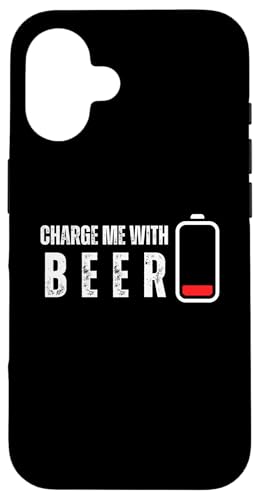 Hülle für iPhone 16 Charge Me With Beer - Lustiger Biertrinkliebhaber von Retro Charge Me With Apparel Gifts