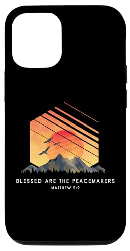 Hülle für iPhone 14 Pro Blessed Are The Peacemakers Matthäus 5:9 - Religiöse Bibel von Retro Christian Apparel Gifts