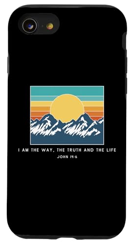 Hülle für iPhone SE (2020) / 7 / 8 Ich bin der Weg Die Wahrheit Das Leben John 14:6 - Vintage Bible von Retro Christian Apparel Gifts