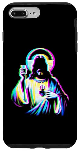 Hülle für iPhone 7 Plus/8 Plus Jesus Drinking Shots - Lustige christliche religiöse Party von Retro Christian Apparel Jesus Merch Gifts
