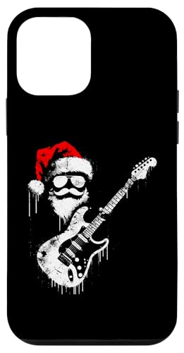 Hülle für iPhone 12 mini Santa Claus Guitarist - Vintage Gitarre Musik Xmas Lover von Retro Christmas Apparel Gifts