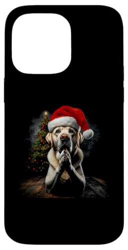 Hülle für iPhone 14 Pro Max Labrador Weihnachtsmannmütze – Vintage Hund Weihnachten Liebhaber von Retro Christmas Apparel Gifts