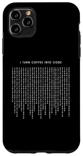 Hülle für iPhone 11 Pro Max I Turn Coffee Into Code - Lustiger minimalistischer Programmierer von Retro Coding Programming Apparel Gifts