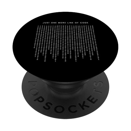 Just One More Line Of Code - Lustiger minimalistischer Programmierer PopSockets mit austauschbarem PopGrip von Retro Coding Programming Apparel Gifts