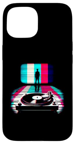 Hülle für iPhone 15 DJ Glitch - Vintage Deejay Plattenspieler-Liebhaber von Retro DJ Apparel Gifts