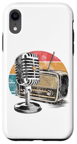 Hülle für iPhone XR Oldschool Radio Microphone Music Singer Speaker von Retro Deejay Lover