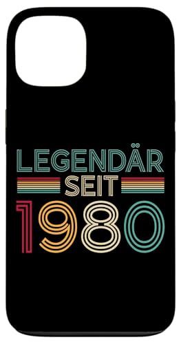 Hülle für iPhone 13 Legendär Seit 1980 Retro Mann Frau Deko 45. Geburtstagsshirt von Retro Deko Jahrgang Geburtstage Geschenkideen