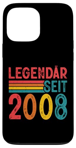 Hülle für iPhone 13 Pro Max Legendär Seit 2008 Retro Jungs Mädchen 17. Geburtstagsshirt von Retro Deko Jahrgang Geburtstage Geschenkideen