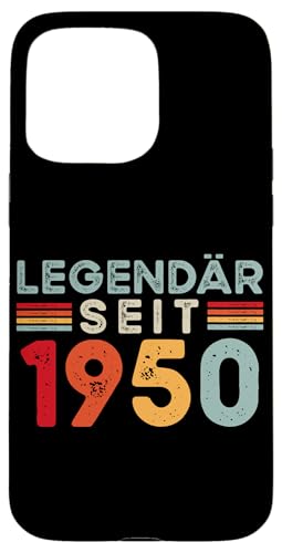 Hülle für iPhone 15 Pro Max Legendär Seit 1950 Retro Mann Frau Deko 75. Geburtstagsshirt von Retro Deko Jahrgang Geburtstage Geschenkideen