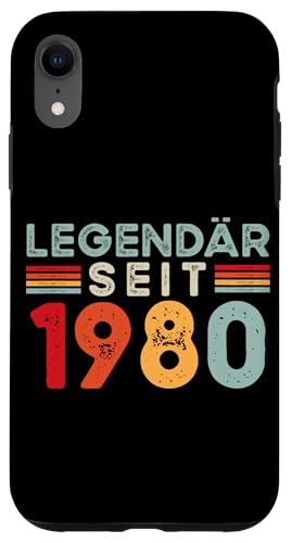 Hülle für iPhone XR Legendär Seit 1980 Retro Mann Frau Deko 45. Geburtstagsshirt von Retro Deko Jahrgang Geburtstage Geschenkideen