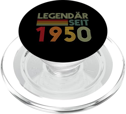 Legendär Seit 1950 Retro Mann Frau Deko 75. Geburtstagsshirt PopSockets PopGrip für MagSafe von Retro Deko Jahrgang Geburtstage Geschenkideen