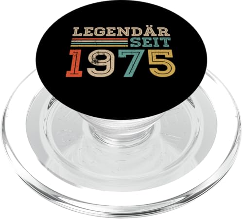 Legendär Seit 1975 Retro Mann Frau Deko 50. Geburtstagsshirt PopSockets PopGrip für MagSafe von Retro Deko Jahrgang Geburtstage Geschenkideen